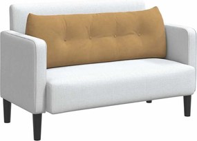 vidaXL Μαξιλάρι Πλάτης Καφέ 140 x 24 x 50 εκ Βελούδο