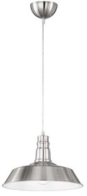 Φωτιστικό Οροφής Will R30421007 1xE27 60W Φ36cm 150cm Nickel Mat RL Lighting Metal