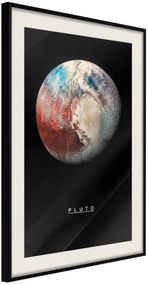 Αφίσα - The Solar System: Pluto - 20x30 - Μαύρο - Με πασπαρτού