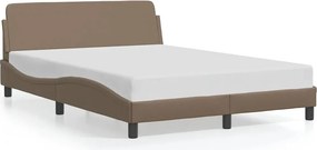 vidaXL Πλαίσιο Κρεβατιού Dover Καπουτσίνο 140x190εκ. Συνθ. Δέρμα