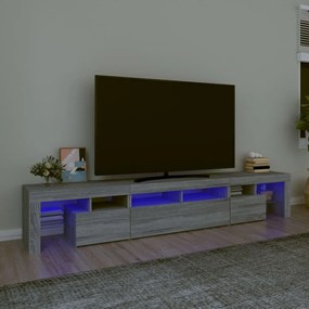 Έπιπλο Τηλεόρασης με LED Γκρι Sonoma 230x36,5x40 εκ. - Γκρι