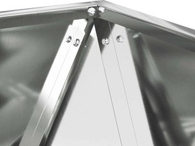 vidaXL Γλάστρα Ασημί 40 x 40 x 40 cm Επικαλυμμένος Χάλυβας