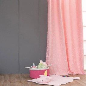 Κουρτίνα Παιδική Με Τρουκς Luminous Folia Pink Palamaiki 140X260 Πολυέστερ