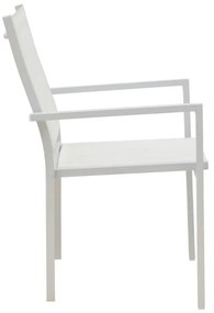 Καρέκλα κήπου Zacreta αλουμίνιο - textilene λευκό 61x56,5x87,5 εκ. 61x56.5x87.5 εκ.