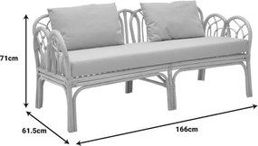 Σαλόνι Ytrone-Siderty σετ 2τεμ rattan σε φυσική απόχρωση 80x80x45 εκ.