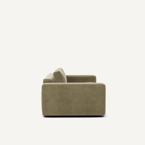 Καναπές 3 θέσεων compact από λινό βελούδο, SKANDER