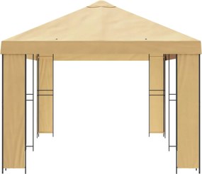 vidaXL Κήπος Γκαζebo 6 x 3 m Κρεμ Πολυεστέρας και Χάλυβας 190 gsm
