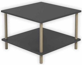 Τραπεζάκι Σαλονιού Ανθρακί LODOME 60x60x42.5