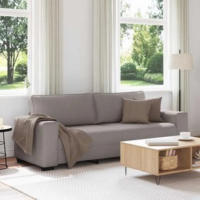 vidaXL Τριθέσιος Καναπές Μπεζ 220x77x82 εκ. Ύφασμα