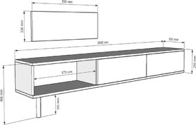 TV Stand Yuka 180 - Anthracite Anthracite