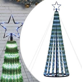 vidaXL Χριστουγεννιάτικο δέντρο LED 275 LED μπλε 180 εκ.