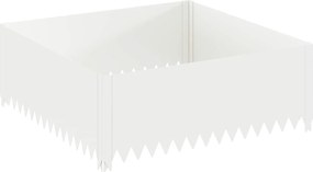 vidaXL Περίγραμμα γκαζόν 4 τμχ. 100 x 100 x 35 cm Ατσάλι Λευκό