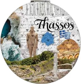 Καθρέπτης τσέπης Souvenir - Σετ 12pcs - Thassos - 7*7*3cm - 871855