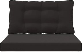 vidaXL Μαξιλάρι Καναπέ Εξωτερικού Χώρου 2 pcs Μαύρο Πολυεστέρας
