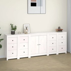 Ντουλάπι Λευκό 230 x 35 x 80 εκ. από Μασίφ Ξύλο Πεύκου 3114085