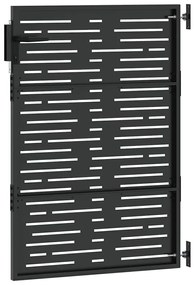 vidaXL Πύλη Κήπου Μαύρο 105 x 150 cm Ατσάλι με Επικάλυψη Πούδρας