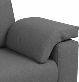 vidaXL 3-Θέσιος καναπές Σκούρο Γκρι 220 cm ύφασμα