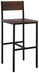 Σκαμπό Bar Stab ΕΜ9801,L 39x42x67/95cm Anthracite Antique Σετ 4τμχ Mdf,Μέταλλο