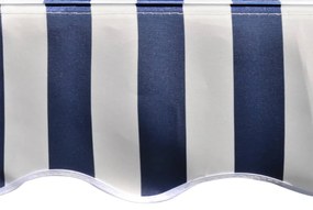 vidaXL Τεντόπανο Μπλε &amp; Λευκό 3 x 2,5 μ. Καραβόπανο (Χωρίς Πλαίσιο)