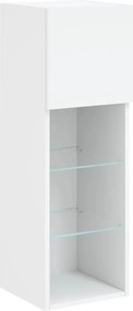 vidaXL Έπιπλο Τηλεόρασης με LED Λευκό 30,5x30x90 εκ.