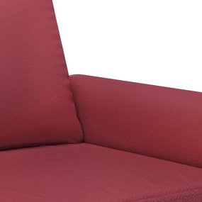 Καναπές Διθέσιος Μπορντό 120 εκ. από Συνθετικό Δέρμα - Κόκκινο