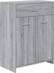 vidaXL Ντουλάπι Μπάνιου Γκρι Sonoma 60x33x80 εκ. Επεξεργασμένο Ξύλο