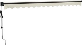 vidaXL Τέντα Πτυσσόμενη Αυτόματη Κρεμ 4 x 3 μ.