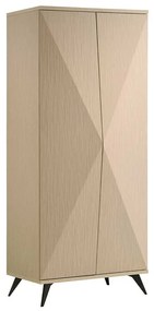 WOODWELL Ε7339,7CRONOS  Ντουλάπα Δίφυλλη, Απόχρωση Φυσικό 80x60x195cm Ε7339,7
