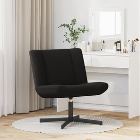 vidaXL Καρέκλα Accent Μαύρη Ύφασμα, Μέταλλο Μεσαία Περιστρεφόμενη