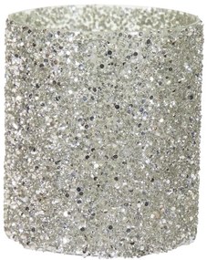 Κηροπήγιο Γυάλινο 13,5x15εκ. Strass Silver Art Et Lumiere 30548