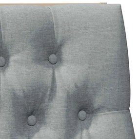 vidaXL Ταπετσαρισμένο κεφαλάρι Ανοιχτό γκρι 100 cm