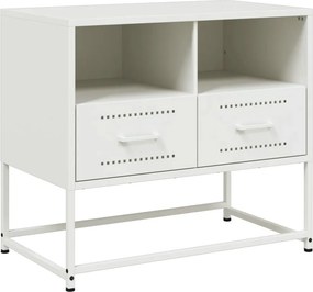vidaXL Έπιπλο Τηλεόρασης Λευκό 68x39x60,5 εκ. από Χάλυβα
