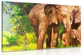 Εικόνα οικογένειας ελεφάντων - 120x80