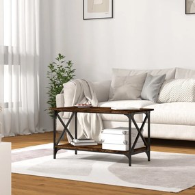vidaXL Τραπεζάκι Σαλονιού Καπνιστή Δρυς 80x45x45 εκ. Επεξεργασμ. Ξύλο