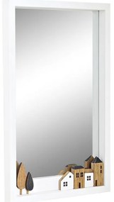Τοίχο καθρέφτη DKD Home Decor Λευκό Σπίτια Urban 36 x 4 x 60 cm
