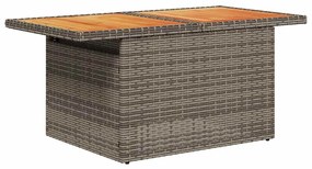 vidaXL Καναπές Σετ 7Τεμαχίων Γκρι Συνθετικό Ρατάν με Μαξιλάρια Ακακία