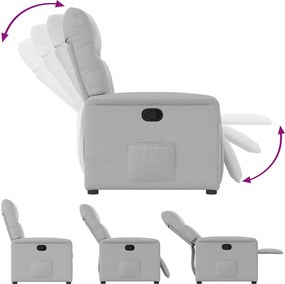 vidaXL Ανακλινόμενη καρέκλα Γκρι σύννεφο Ύφασμα