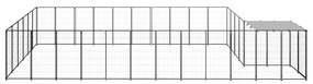 Σπιτάκι Σκύλου Μαύρο 19,36 μ² Ατσάλινο   - Μαύρο