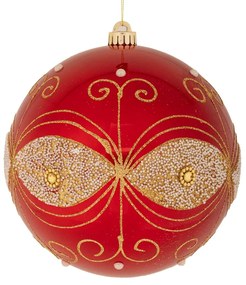 Χριστουγεννιάτικη Μπάλα Πλαστική Περλέ Κόκκινη 25εκ. iliadis 90970