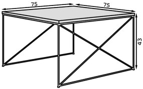 Τραπεζάκι σαλονιού Lenio-Fusiko-Mavro