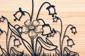 Intra απο ξύλο plywood 3mm-4mm πάχος – Wildflower Sign Laser/Paper Cut Δίασταση  40x30 cm INTRAFABR-60518211