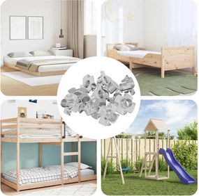 vidaXL Πριονωτό T-nut 12 pcs Ασημί M6 χιλ. Ατσάλι