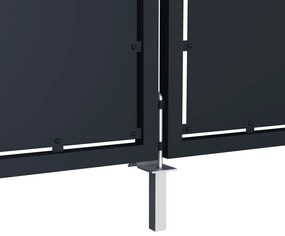 vidaXL Πόρτα Κήπου Ανθρακί 300x150 εκ. από Ατσάλι