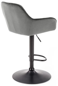 Σκαμπό μπαρ Houston 972, Γκρι, 92x55x55cm, 10 kg, Ταπισερί, Μεταλλικά | Epipla1.gr