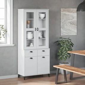 VidaXL Ντουλάπι Ψηλό VIKEN Λευκός 80x40x190 εκ. από Μασίφ Ξύλο Πεύκου