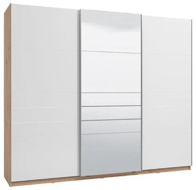 Wardrobe Mondego with Mirror 270 POG Artisan - White Lacquer 262.5*62.5*224 cm