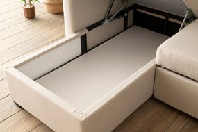 Corner Sofa-Bed Kado - Cream Cream