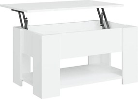 vidaXL Τραπεζάκι Σαλονιού Λευκό 79 x 49 x 41 εκ. Επεξεργασμένο Ξύλο