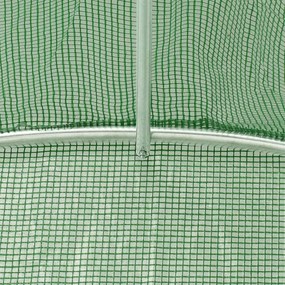 Θερμοκήπιο Πράσινο 56 μ² 14 x 4 x 2 μ. με Ατσάλινο Πλαίσιο - Πράσινο