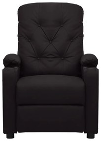 vidaXL Πολυθρόνα με Ανύψωση Μαύρη από Συνθετικό Δέρμα